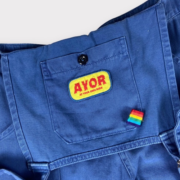 At Your Own Risk Vintage Fold Down Overall Pants - Picture 2 of 11